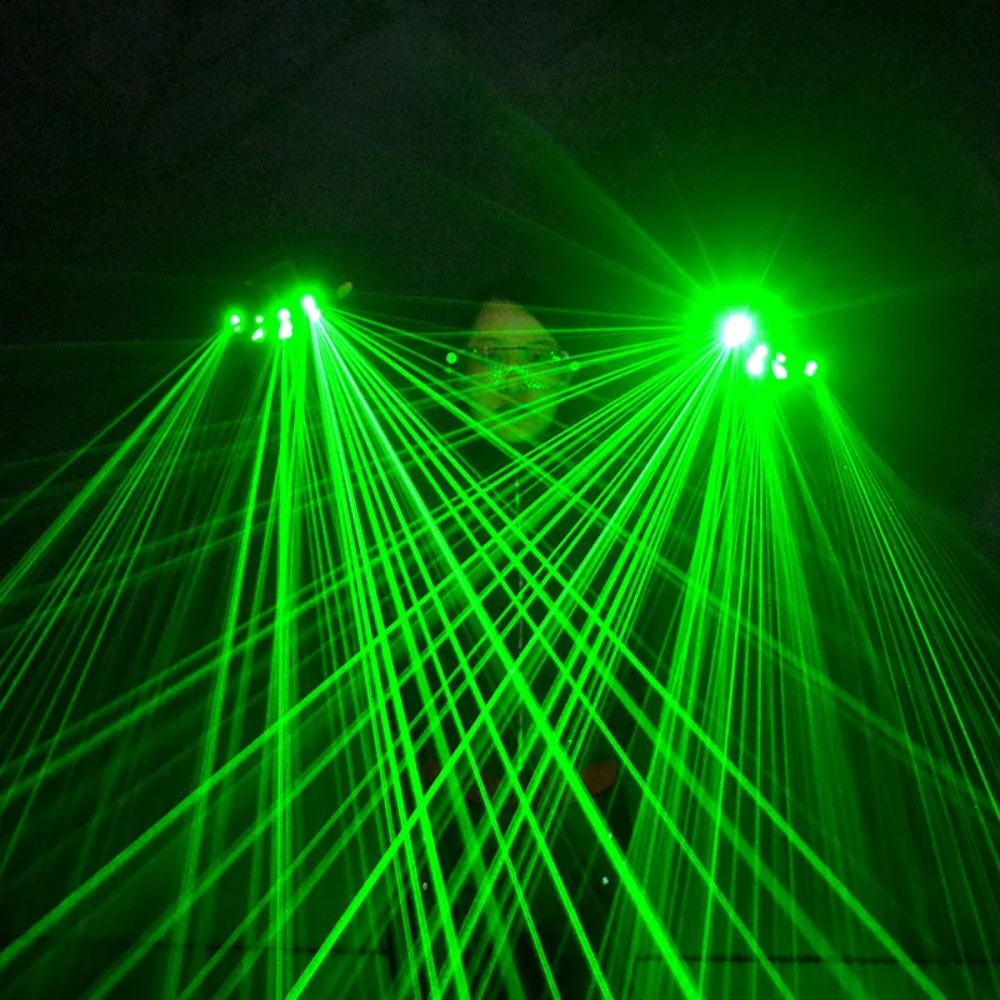 Led Gloves Music - Green Laser Gloves Laser Flash Finger