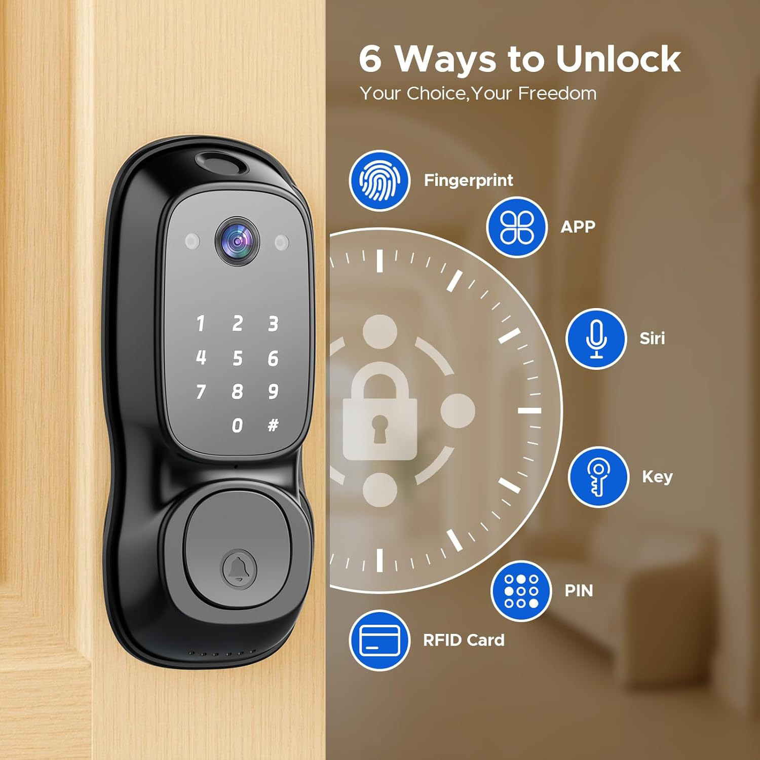 Tuya Wifi Smart Door Lock ‎Cam - Electronics & Gadgets Starting With V ulasan dan harga
