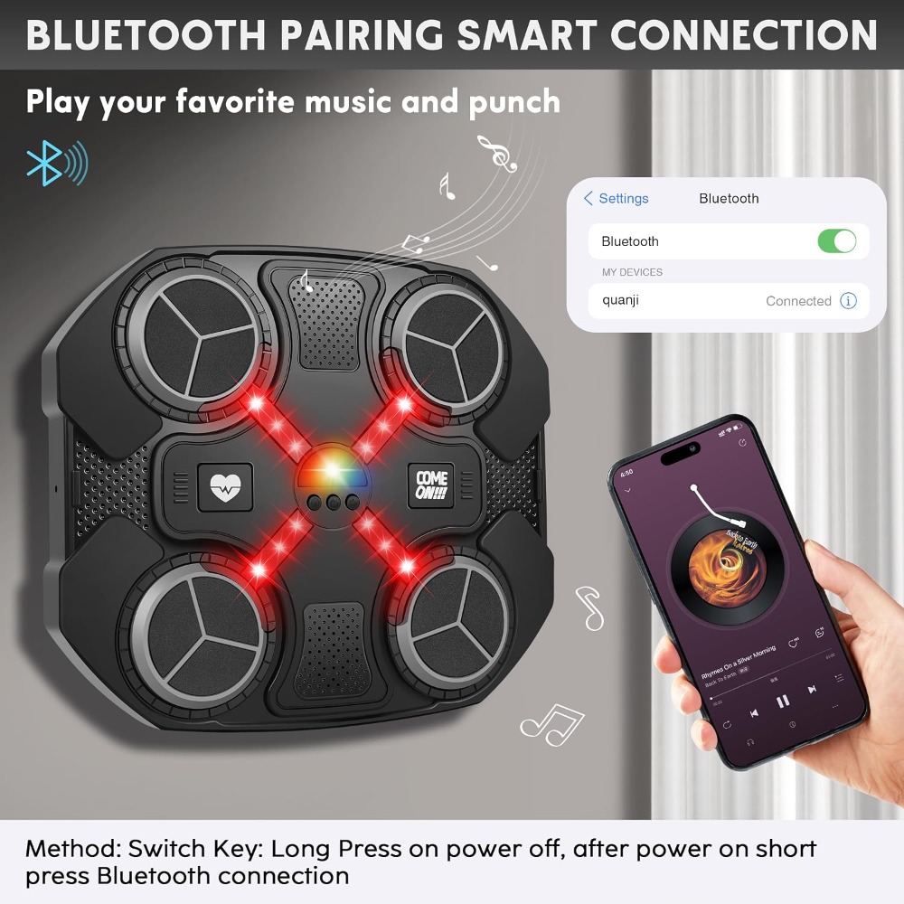 Smart Music Boxing Machine wit - Led Gloves Music ulasan dan harga