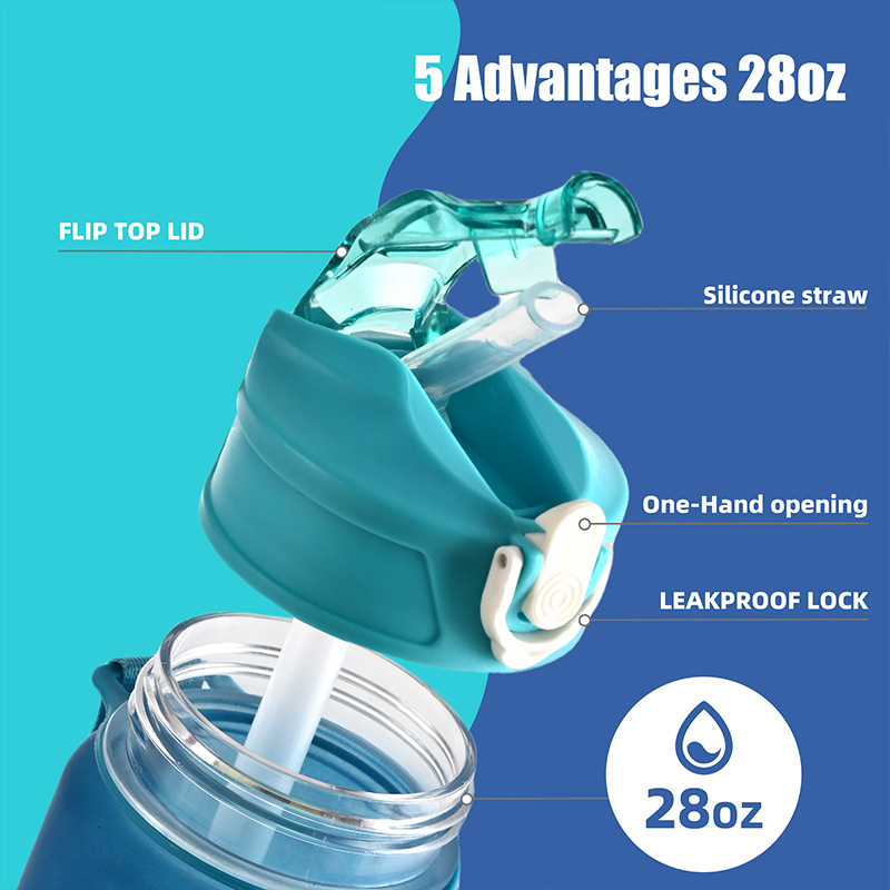 1PCS Hot Sale 750ML Sports Wat - Smart Water Bottle Tracker ulasan dan harga
