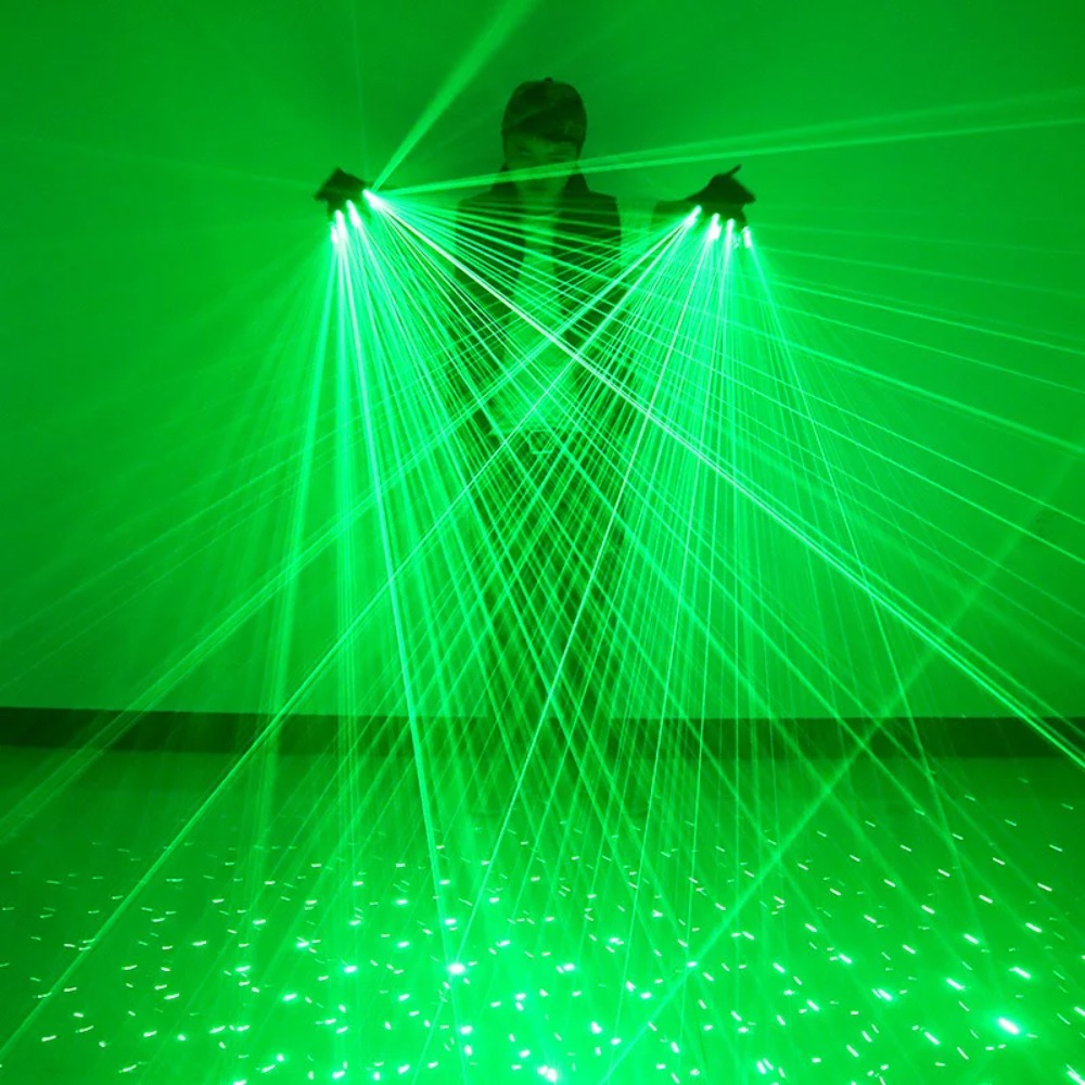 Green Laser Gloves Laser Flash - Led Gloves Music ulasan dan harga
