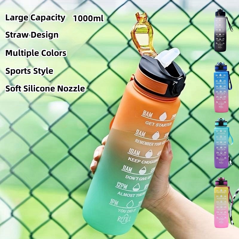 Gradient Color 1000mL Large Ca - Smart Water Bottle Tracker ulasan dan harga