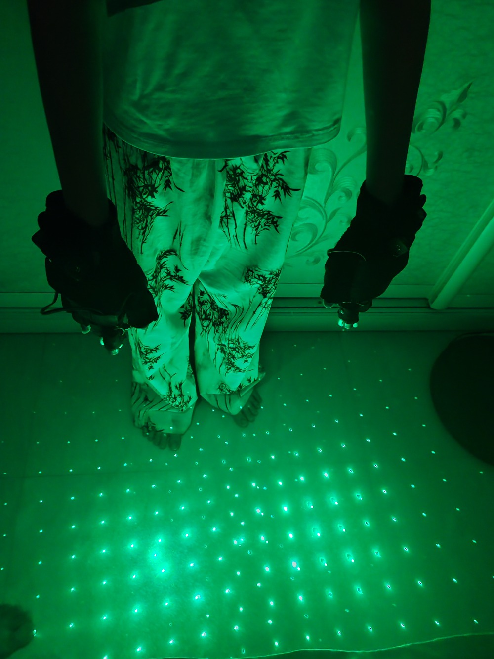 Green Laser Gloves Laser Flash - Led Gloves Music ulasan dan harga