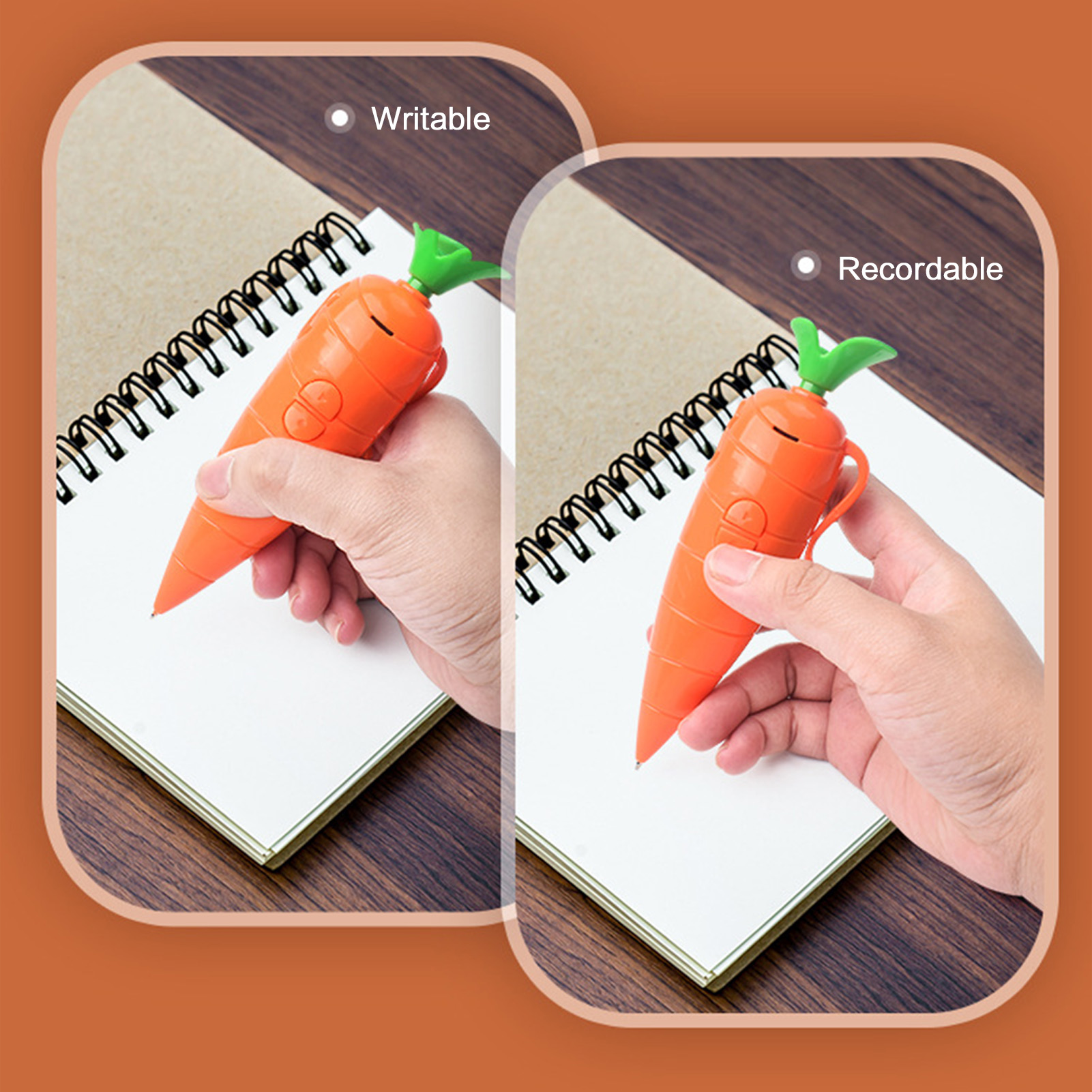 Carrot-Shaped Voice Recorder P - Voice Recorder Pen ulasan dan harga