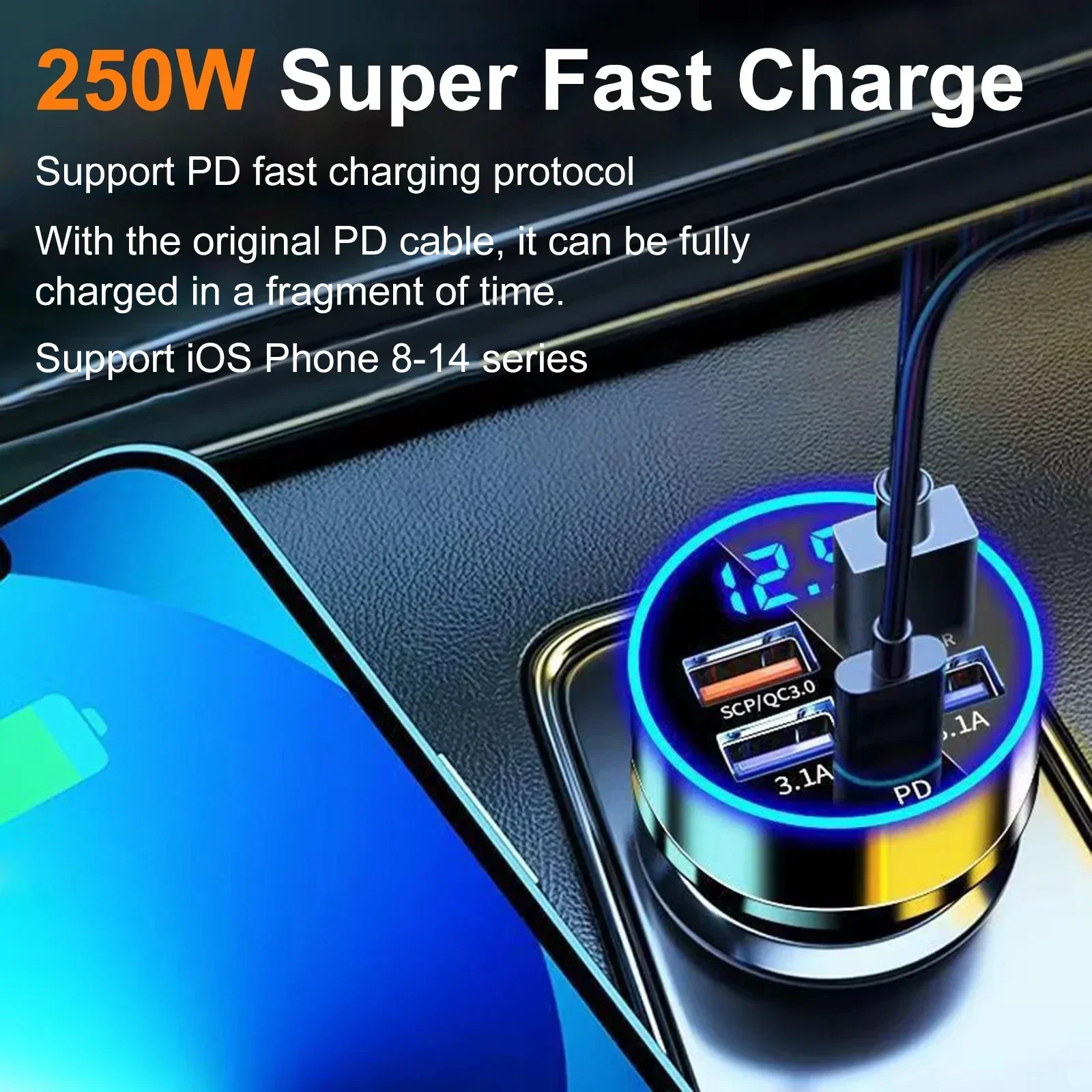 250W Super Fast Charging Car C - Election Electronics & Gadgets Store Woocommerce Theme ulasan dan harga